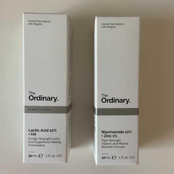 2 Ordinary Serums (Lactic Acid 10% & Niacinamide 10% + Zinc 1%) - Picture 1 of 8